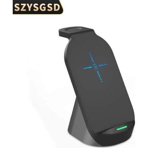 SZYSGSD 15W Qi Wireless Charger For iPhone 12 11 XS 12 Pro Max Wireless Charging Station For Apple Watch Airpods Pro Stand