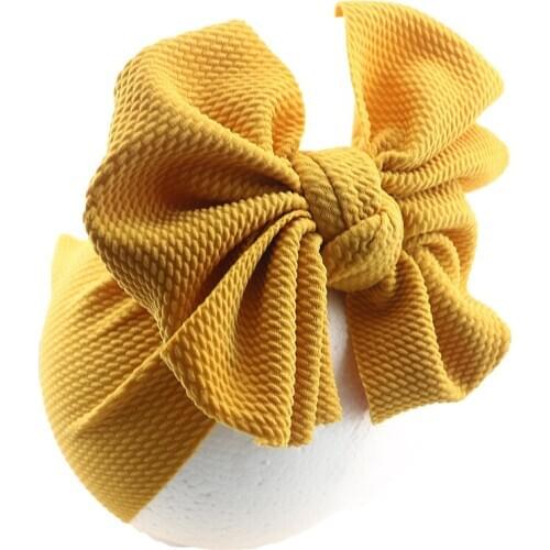 2020 Brand New Infant Headband Newborn Toddler Baby Girl Boy Headwear Solid Bowknot Soft Turban Knot Hairband Baby Shower Gifts