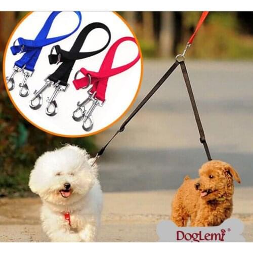 Dual dog Leash Two in One Strong Nylon V Shape Pet Dog Leash Colorful Two Ways Pet Walking and Training Two Dogs