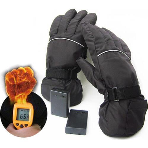 4.5V Electric Glove Battery Box Power Supply Windproof Cotton Ski Motorcycle Heating Gloves Five Fingers Winter Hand Warm Gloves