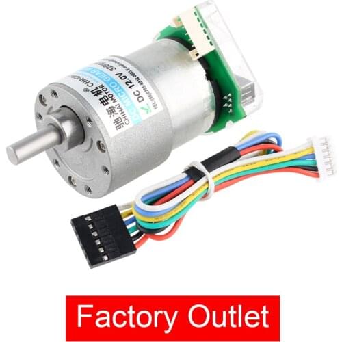 CHR-GM37-520PE 37mm 25kg.cm 1530rpm Off-axis High Torque Hig Speed 520 Dc Motor With 448CPR Photoelectric Encoder For DIY