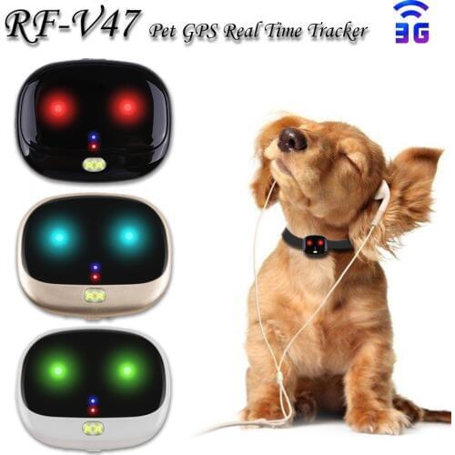Best Mini GPS Pets Tracker RF-V47 Cat Dog GPS GSM Tracking Device with Waterproof IP67 Voice Monitor Two-way Voice Communication