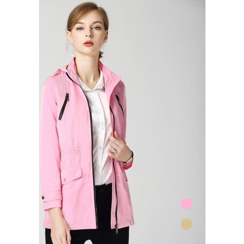 Kez Keer Women's Hooded Trench Coats