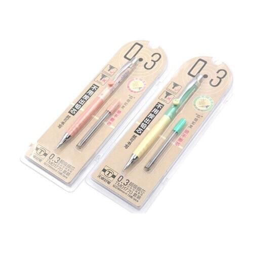 Creative 0.3mm Mechanical Pencil+Pencil Lead Office School Writing Drawing Supplies