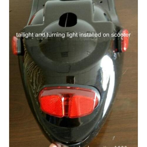 Fender Tailight Stoplight Turning Light With Buzzer Led Lamp 24v36v48v For Electric Scooter Bike Rear Number License Plate Light