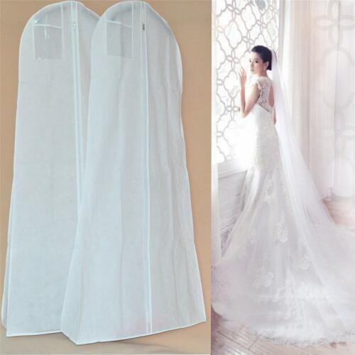 Non-woven Clothes Dust Cover Breathable Long Dress Storage Bag Bridesmaid Bridal Wedding Gown Dress Suits Dustproof Cover 2