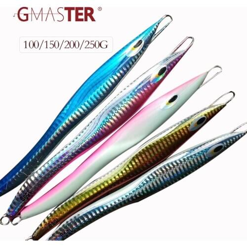 GMASTER Fast Jigging Lure 100g150g200g250g S Type Abdomen with Strong Glow and Japan Laser Lead Gig