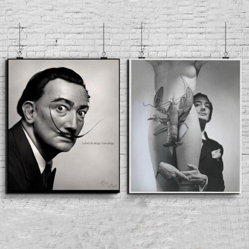 Salvadores Dalies Portrait Modern Posters Oil Canvas Painting Decorative Wall Art Pictures For Living Room Home Decor