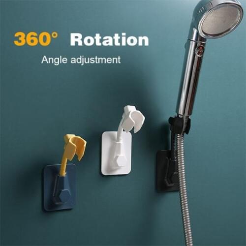 Universal Adjustable Shower Bracket Wall-Mounted Multifunctional Self-Adhesive Strong Attachable Shower Head Holder Bathroom