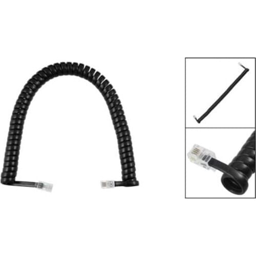 2015 Hot 9.3" Black RJ9 Telephone Phone Modem Coil Line Cord Cable