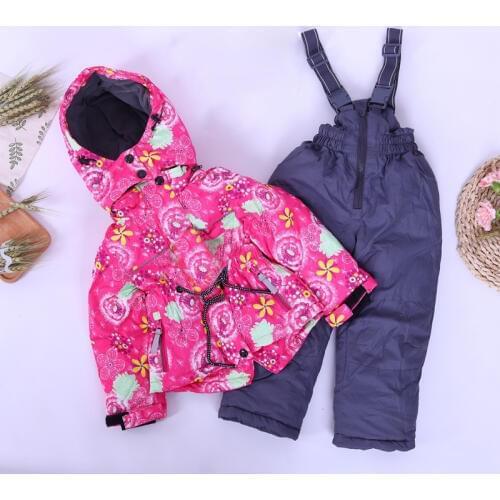 2020 Childrens Ski Suit Hoodie Jackets Overalls Boys Skiing Sets Warm Winter Sport Kids Snow Clothes Snowboarding Baby Clothing