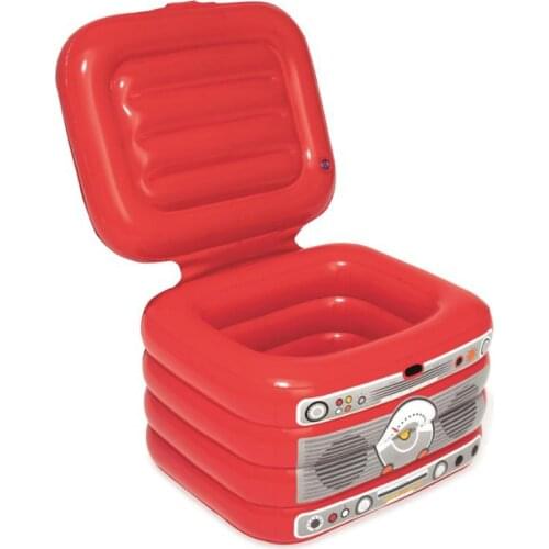 2021 Novelty Inflatable Boom Box Drink Beverage Cooler for Summer Beach Ice Bucket Retro Inflatable Swimming Pool Accessorries