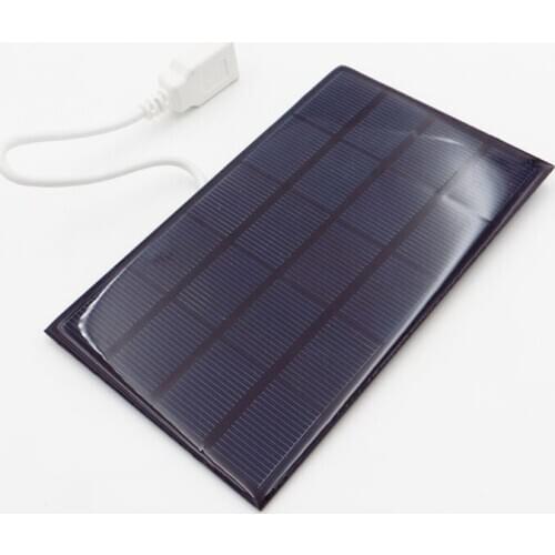 5 V 2 Watts Solar Panel with USB poly Li-ion Battery charger Power Bank voltage LED lamp Solar Panel 5 VDC with wire
