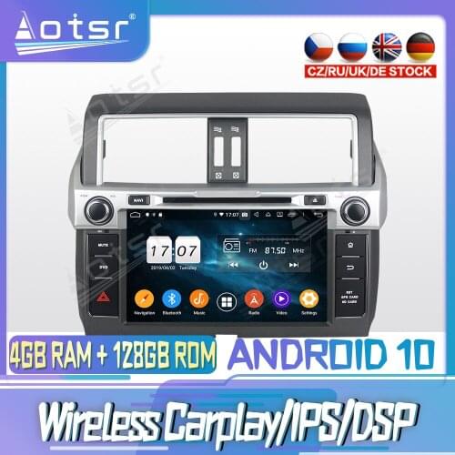 Android 10 PX6 128G For TOYOTA PRADO 2014 2015DVD GPS Navigation Auto Radio Stereo Video Multimedia Player HeadUnit 2din