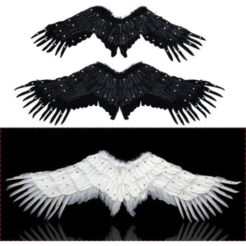Angel Feather Wing Costume Cosplay Fairy Night Fancy Dress Photo Props Adult Children Party Event Halloween Christmas Xmas