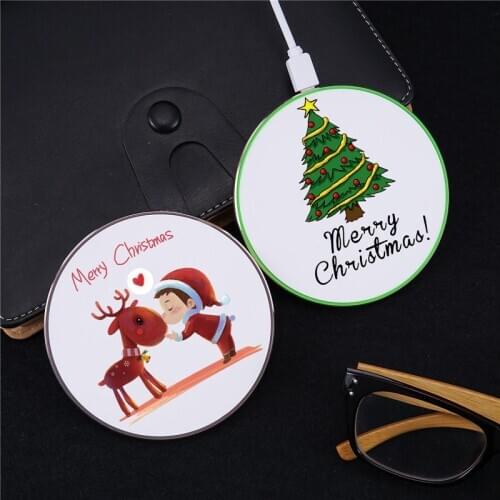 10W Wireless Charger Pad for IPhone X XR XS Max 8 Fast Wirless Charging Charger for Samsung Huawei Xiaomi9 Merry Christmas Gift