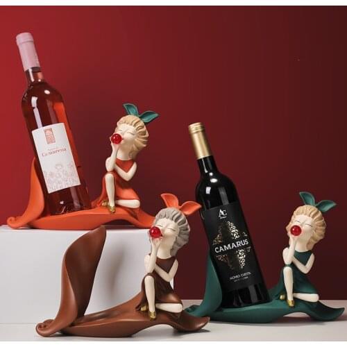Bottle Holder Stylish High Quality Craft Wine Rack Creative Ornamental Sculpture Bar Accessories Housewarming Gift Home Decor