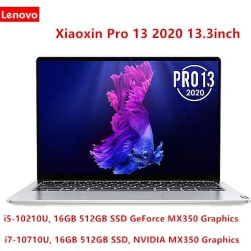 2020 Lenovo Xiaoxin Pro 13 Laptop Elegant 13.3 Inch 2560x1600 i7-10710U 16GB 512GB SSD MX350 GPU