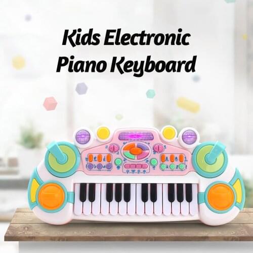 24 Keys Kids Electronic Piano Keyboard Music Education Toy with Colorful Lights for Children Kid Toddler(Random Color Delivery)