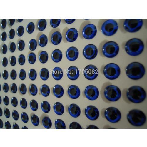 3mm Blue Eyes 3D Molded Holographic Fishing Lure Eyes Fly Tying Jigs Crafts Dolls 500pcs/lot