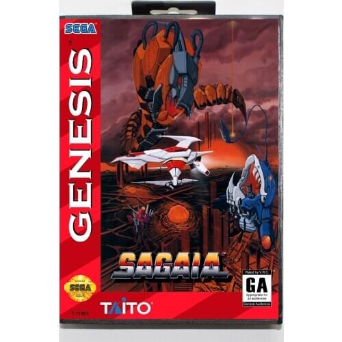 Sagaia (aka Darius II) Game Cartridge 16 bit MD Game Card With Retail Box For Sega Mega Drive For Genesis