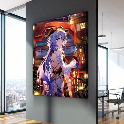 Genshin impact Game poster sexy gan yu game girl home decor hd painting wall painting bedroom anime Study Bedroom Bar Cafe Wall