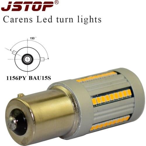 JSTOP high quality No Hyper Flash No Resistor Required Yellow 12V car Turn Bulbs BAU15S PY21W canubs lamp led Turn Signal Lights