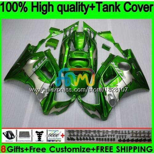 Body +Tank For HONDA CBR 600F2 600 F2 FS CBR600FS 1BS.0 CBR600 F2 CBR600F2 91 92 93 94 1991 1992 1993 1994 Fairing Green Silvery