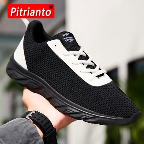 Trend Men Casual Shoes Sneakers Air Mesh Breathable Men Shoes Light Non-Slip Outdoor Walking Sneakers Lace Up Men Casual Trainer