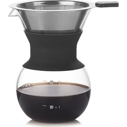 Small Espresso Coffee Moka Pot Household Manual Drip High Borosilicate Heat Resistant Glass Coffee Maker Coffeeware LBShipping