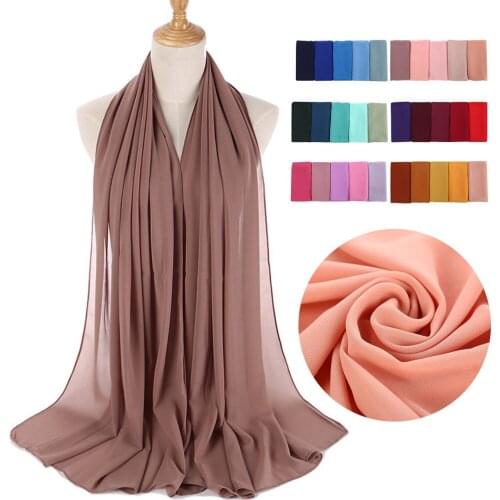 Fashion Cotton Jersey Hijab Scarf Long Muslim Shawl Plain Soft Turban Tie Head Wraps For Women Africa Headband 170x60cm Bandana