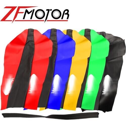 Motorcycle Red PU Leather Seat Cushion water proof seat cover For Kawasaki KL250 KLX250 KLX300 KLX400