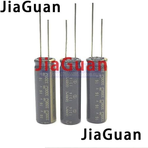 10PCS NEW ELNA RW2 16v3300uf 10x30MM 3300uf 16v audio electrolytic capacitor PRONEER 3300uF/16V black gold