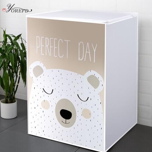 OYOREFD Cute Cartoon Automatic Washing Machine Cover Home Washing Machine Waterproof Dust-proof Sun Protection Protect Cover