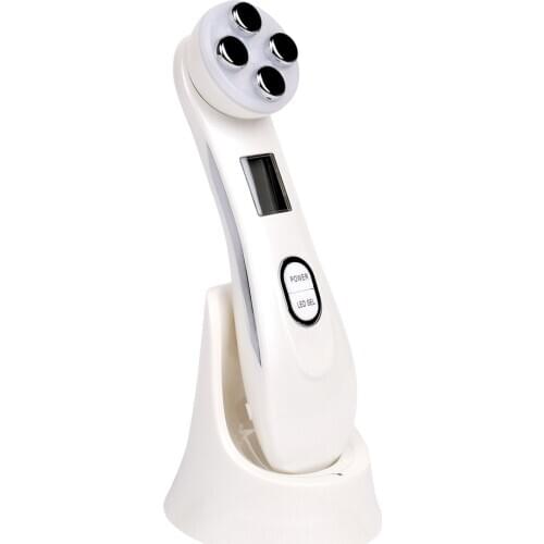 Dropshipping 5in1 RF&EMS LED Photon Mesotherapy Electroporation Facial Beauty Radio Frequency Skin Rejuvenation Remover Wrinkle