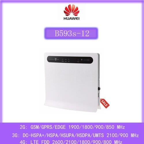 Unlocked Huawei B593 B593U-12 B593S-12 100Mbps 4G LTE FDD CPE Wifi Wireless Router with 2pcs 4G Antenna