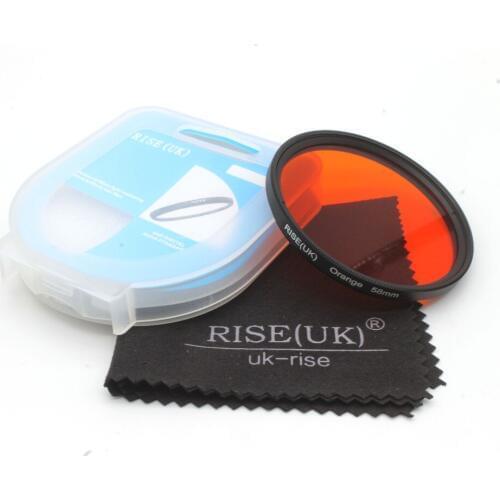 RISE(UK) 58 mm full color orange lens Filter + filter case for Nikon D3100 D3200 D5100 SLR Camera lens