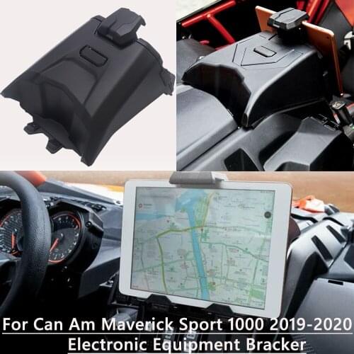 With Integrated Storage Models Smartphone Navigation Stand Black For Can Am Maverick X3 2017-2021 Black Electronic Device Holder