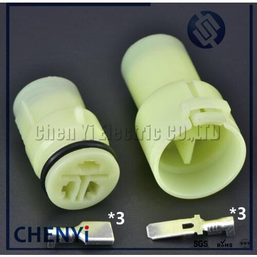 Sumitomo 3Pin 6.3mm Female Male round generator pug oxygen sensor Automobile Waterproof Spark Connector plug 6187-3551 6180-3541