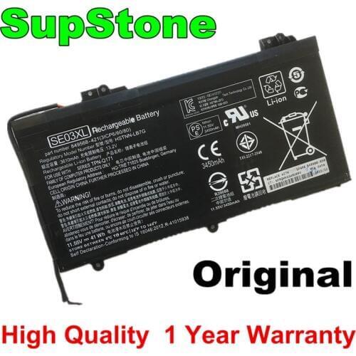 SupStone Genuine OEM SE03XL Battery for HP Pavilion TPN-Q171 HSTNN-LB7G 849568-421 14-AL028TX AL029TX 14-AL127TX AL107NE AL102TX