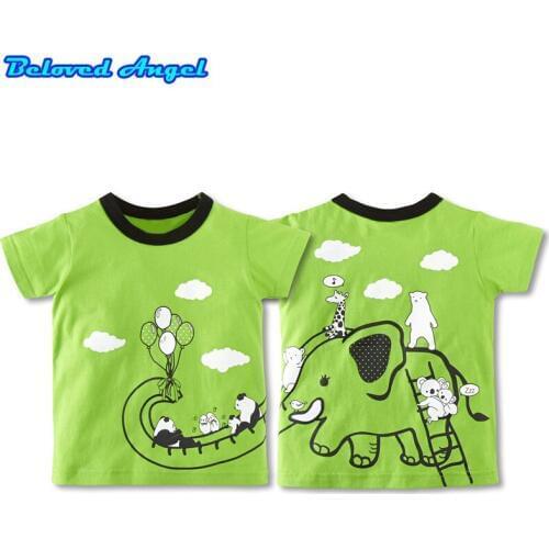 Brand New Top Kids Boys Girls T-shirts 100% Cotton Summer Short Sleeve Tops Childrens Clothing Boy Girl Brand Tees Baby Clothes