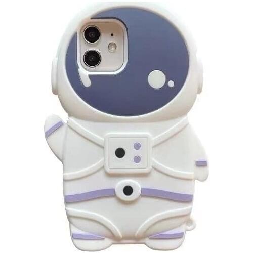 Unique 3D Cartoon Astronaut Case for iPhone 12 Pro Max Back Phone Cover for 12 11 Pro Max X XS XR 8 7 Plus SE 2020