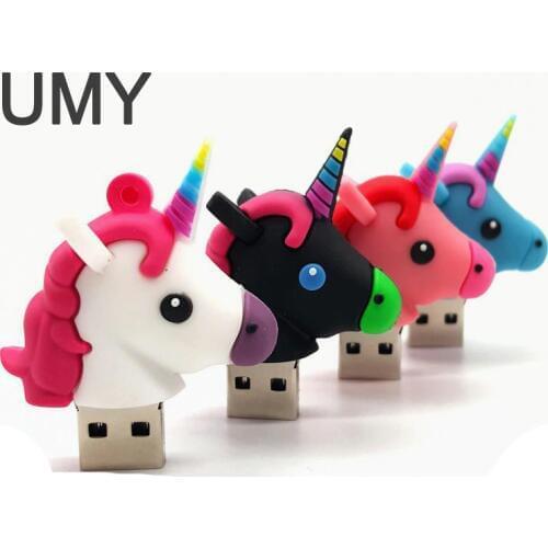 Usb flash mini usb memory stick birthday present pendrive 4GB 8GB 16GB 32GB unicorn pen drive cute Realy capacity usb c cartoon