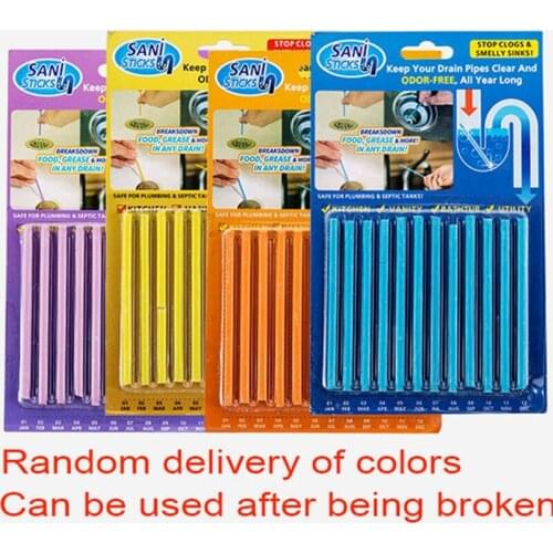 Drain Cleaners Solid Drain Cleaner Sticks Kitchen Toilet Bathtub Sewage Decontamination To Deodorant Sewer Stop clogging tools