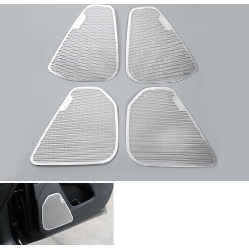 Inner Aluminum Door Sound Speaker Panel Cover Mesh Trims Matte Fit For JEEP Cherokee 2014