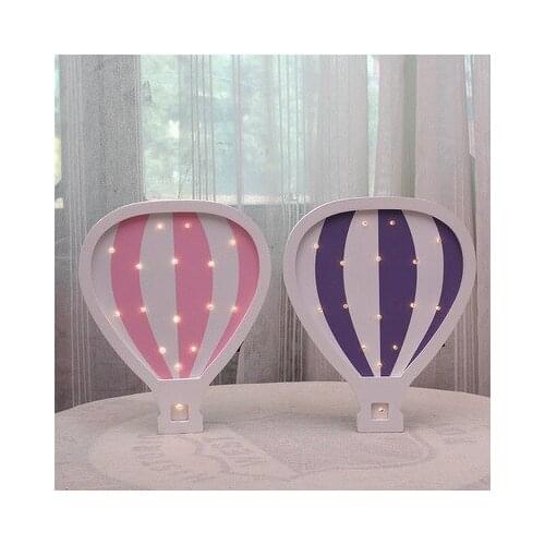 Hot air balloon LED night light cartoon childrens room decoration birthday gift living room wall decoration