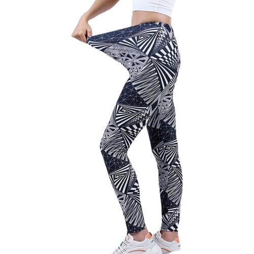 YRRETY Women Black Pants Sports Leggings Sportswear Stretchy Fitness Gym Exercise Triangle Stripe High Waist Geometry Push Up