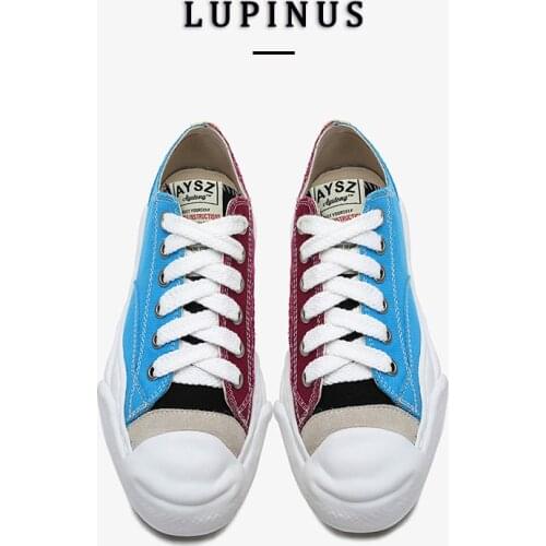 Mixed Color Flat Platform Canvas Shoes Women Retro Casual Lace-up Sneakers Women INS Chic Female Shoes 2021 Spring/Summer New