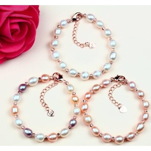 WHOLESALE HOT CHEAP Freshwater Real Natural Pearl Bracelet Bangle for Women Lady Beautiful Jewelry Party Gift 10pcs/lot
