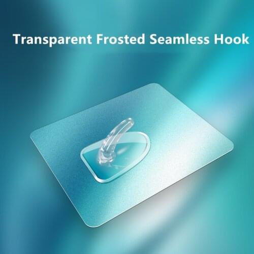 1/5Pcs Transparent Wall Hooks Waterproof Oilproof Self Adhesive Hooks Reusable Seamless Hanging Hook For Kitchen Bathroom Office